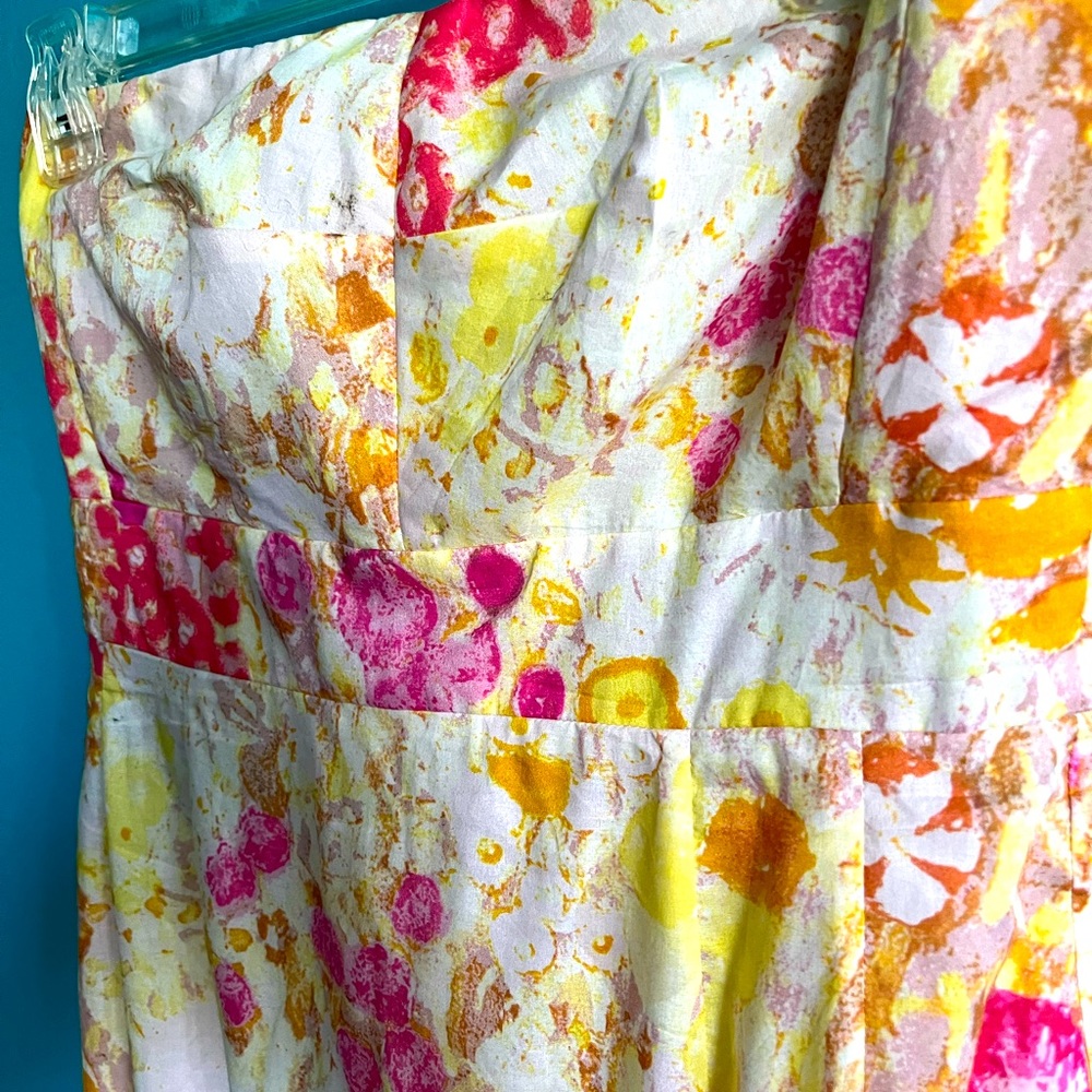 J. Crew ~ Floral Strapless Summer Dress SIZE 4 - Picture 5 of 13
